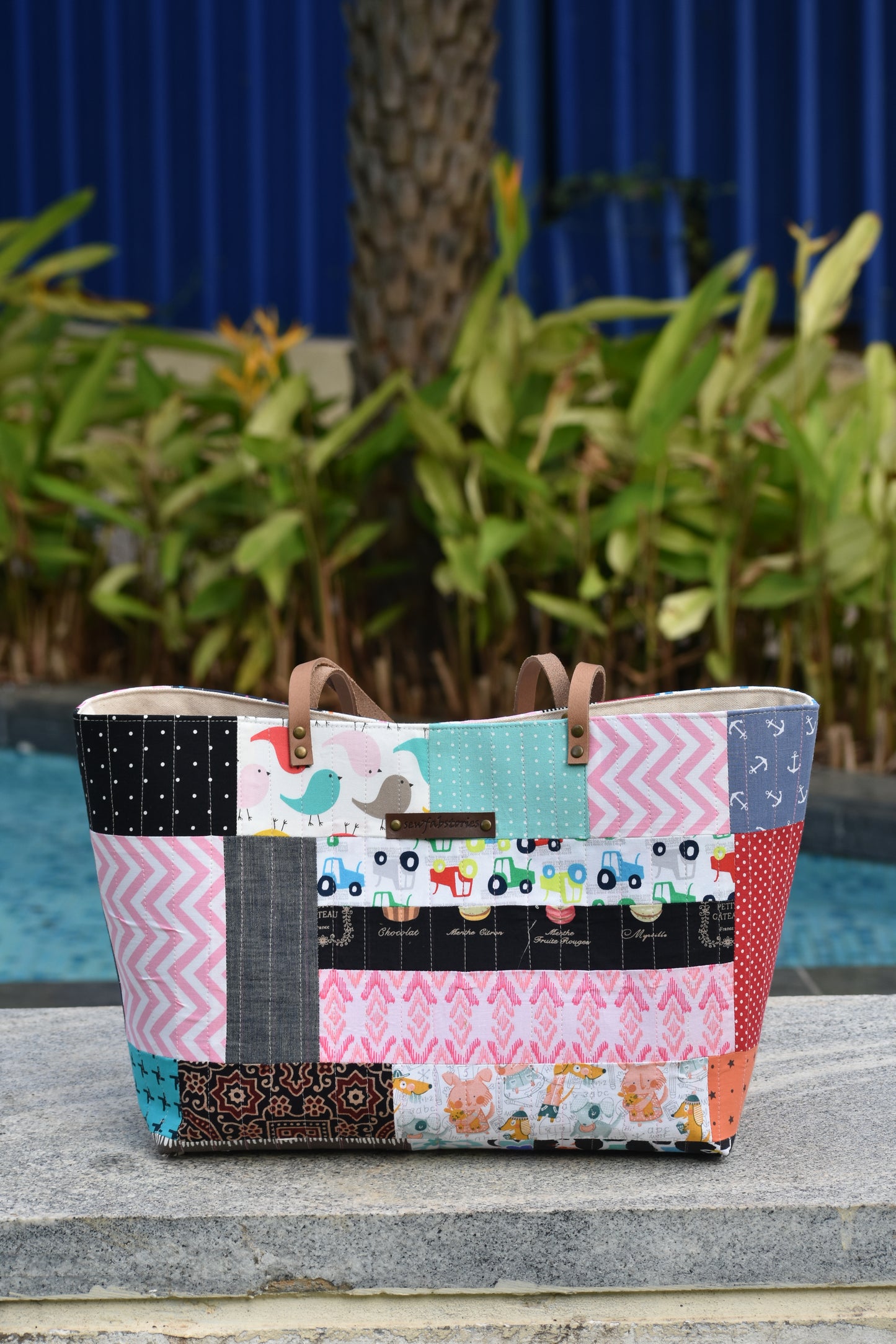 Patchwork Tote - Birds