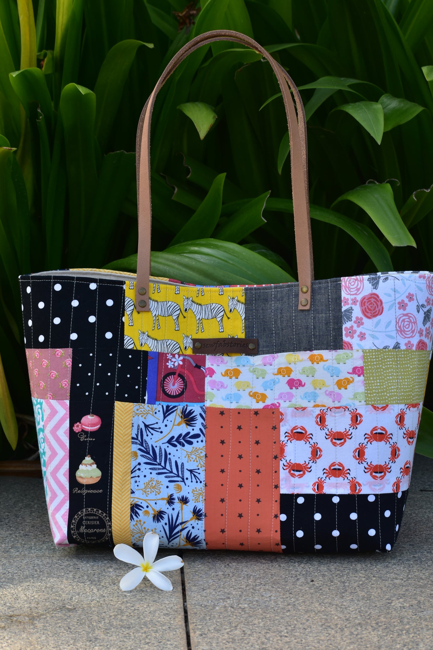 Patchwork Tote - Zebra