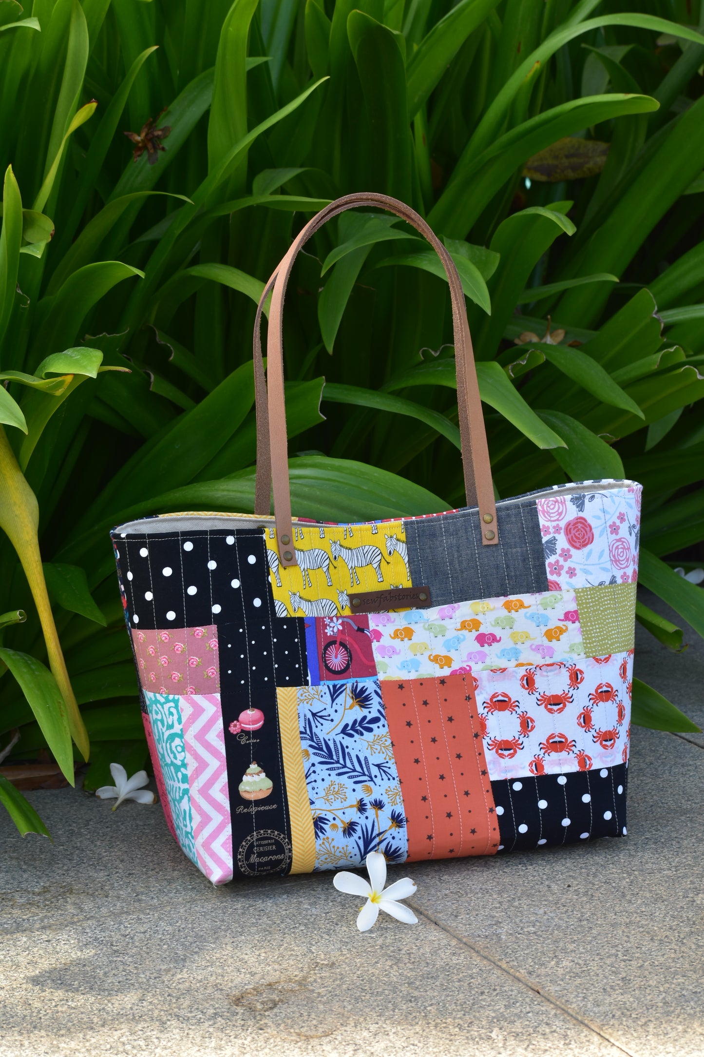 Patchwork Tote - Zebra