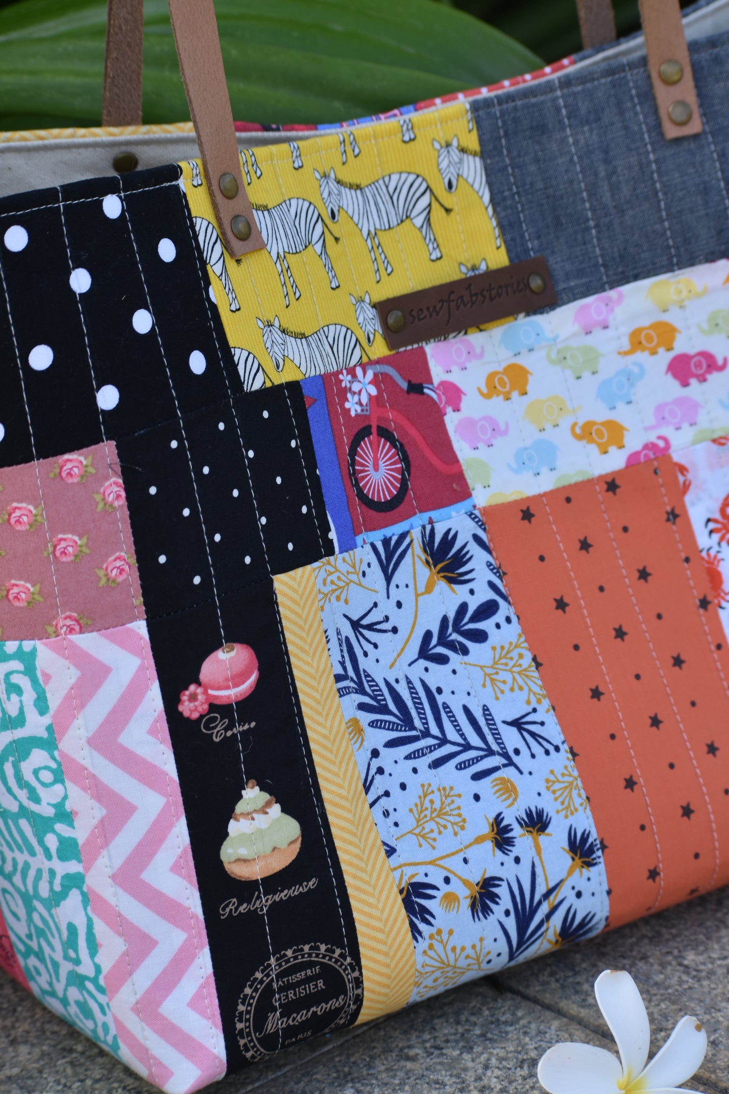 Patchwork Tote - Zebra