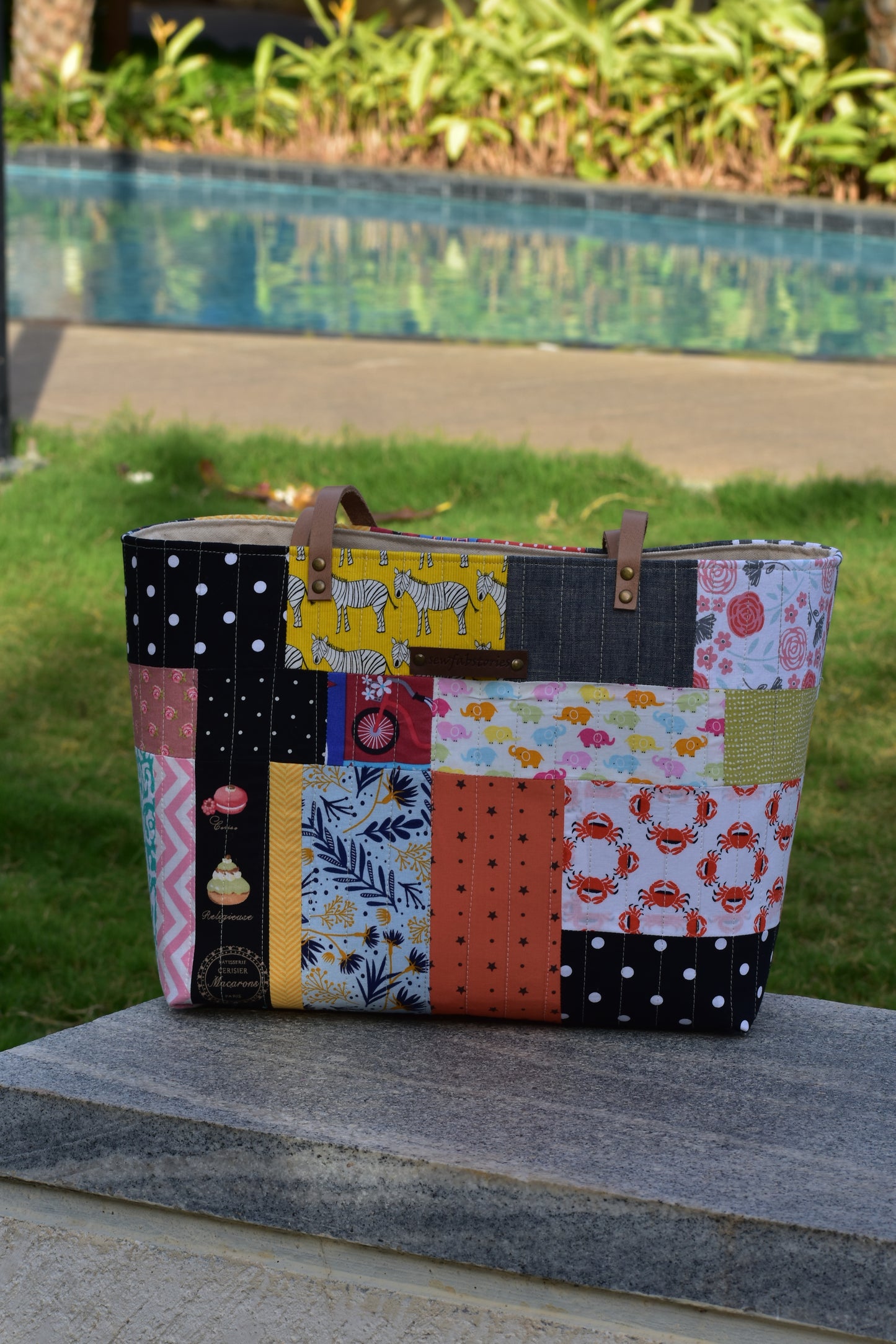 Patchwork Tote - Zebra