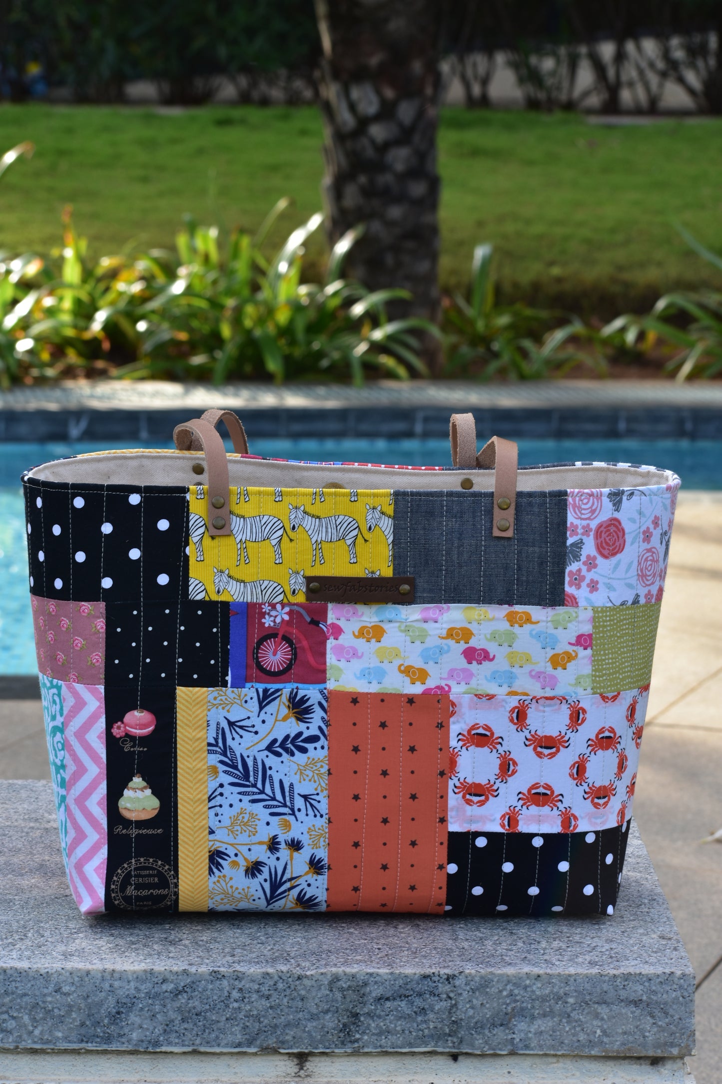 Patchwork Tote - Zebra
