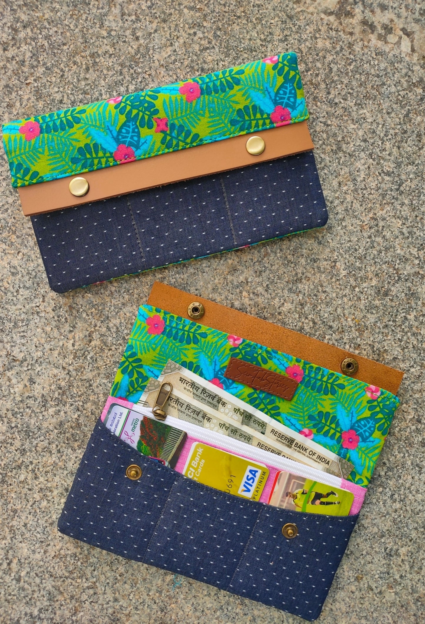 Minimalist Wallet - Green Tropical