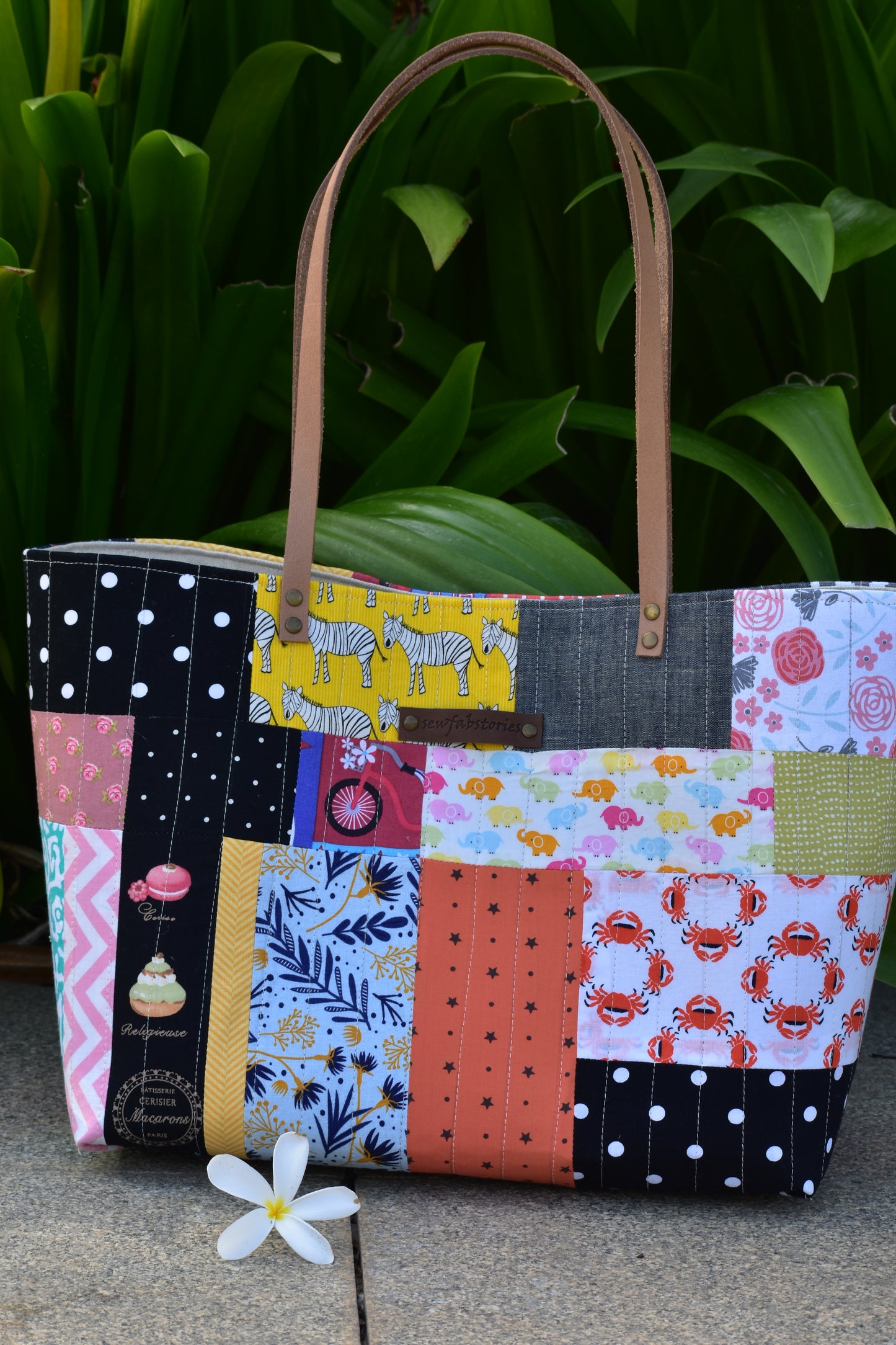 Patchwork Tote - Zebra
