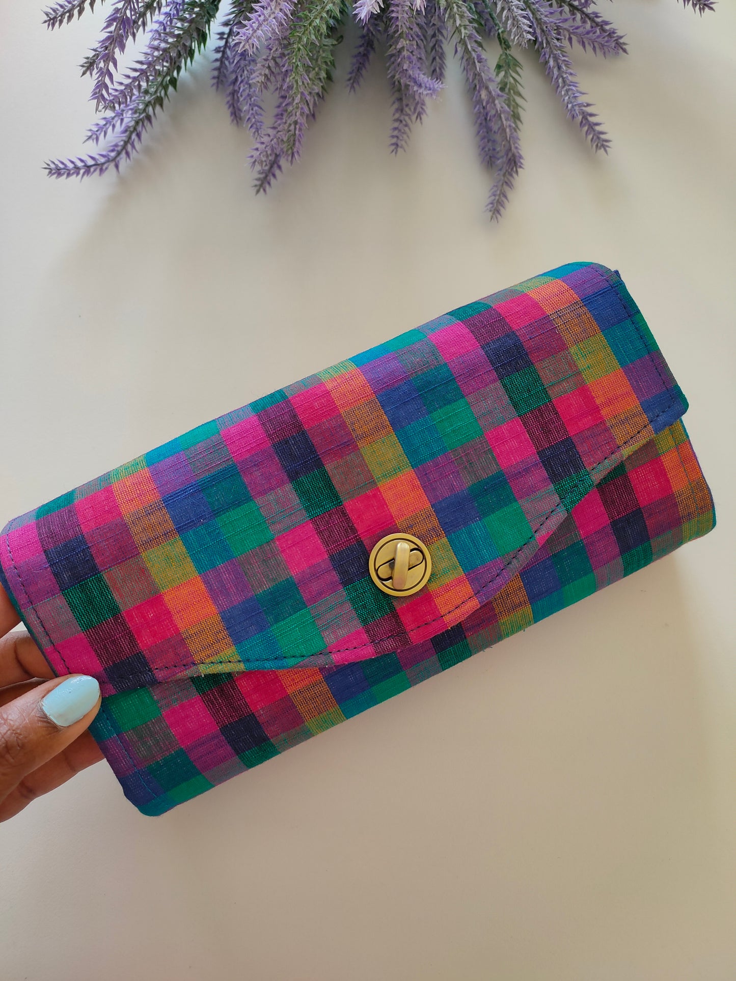 NCW Wallet - Small Madras Checks