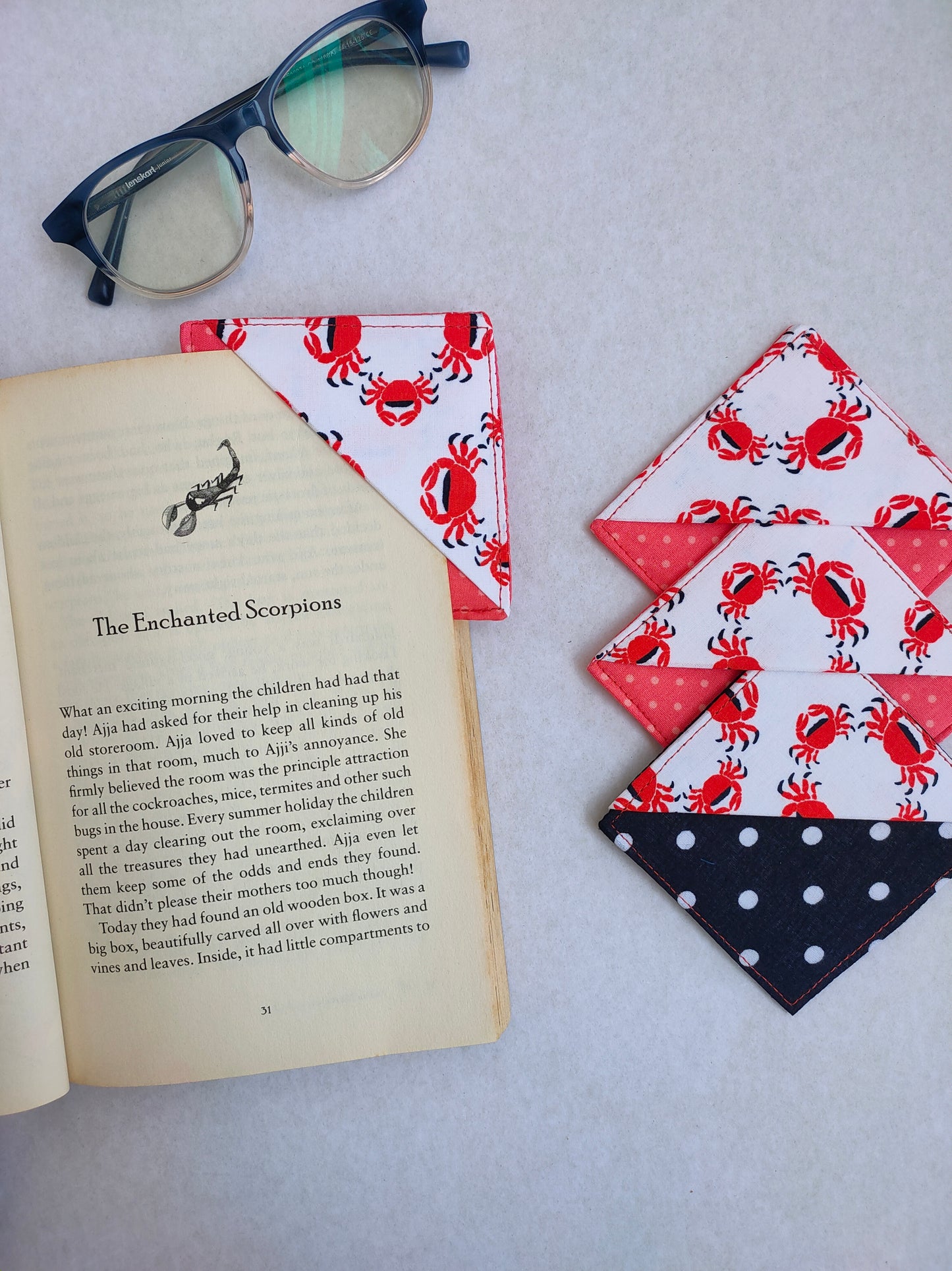 Corner Bookmark - Cute Crabs