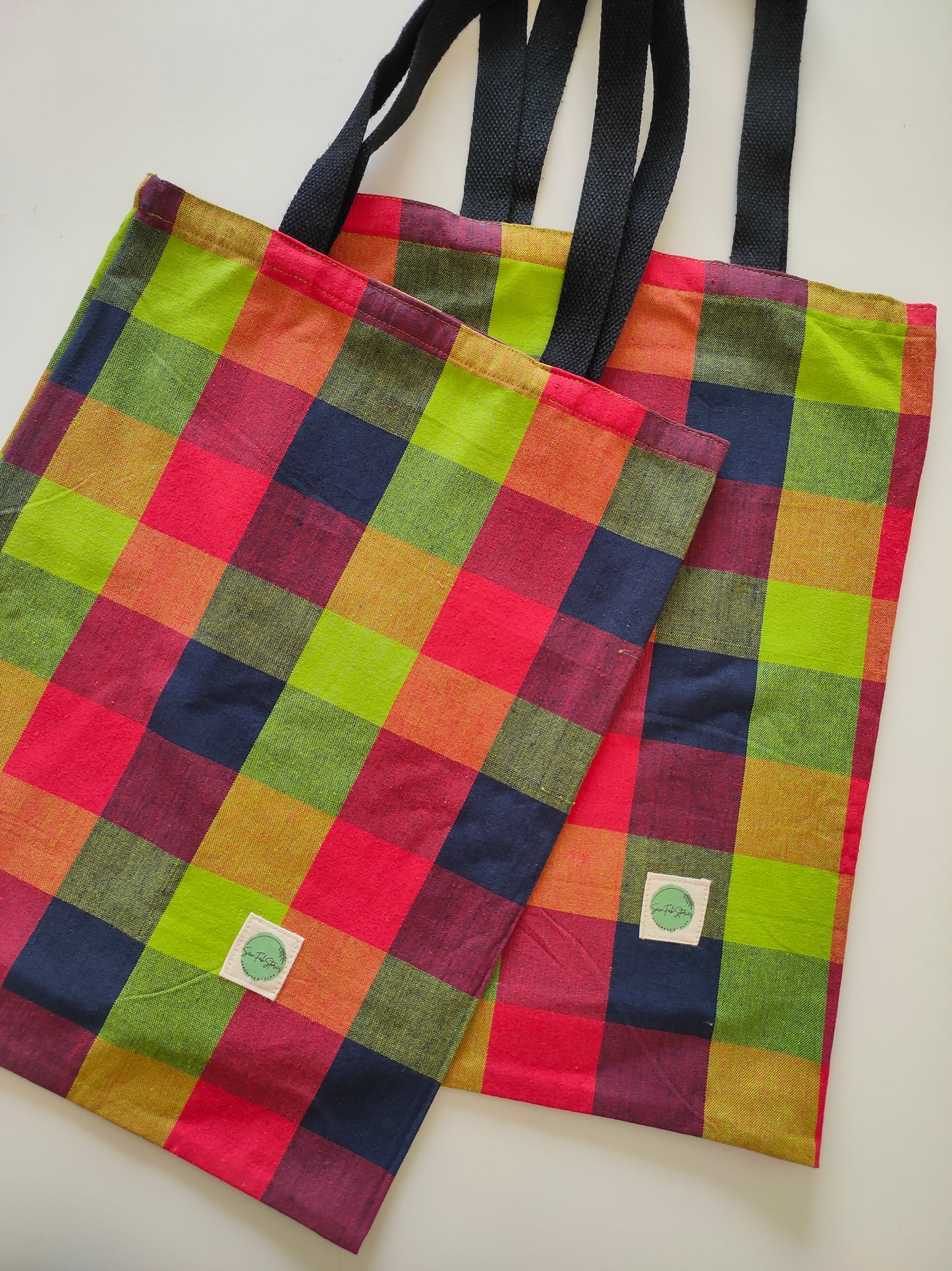 Shopping Tote - Checks